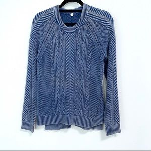 Margaret O'Leary Blue Cable Knit Sweater